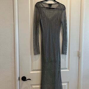 House of Harlow 1960 Silver Long Sleeve Dress